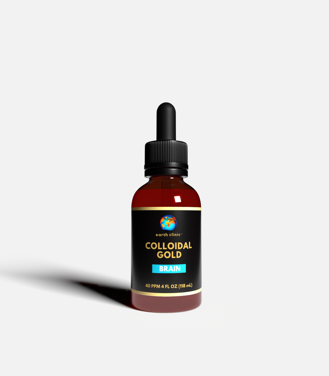 Colloidal Gold 40 ppm 2X Concentrated - 4 Fl Oz Dropper Bottle for Enhanced Brain Health & Cognitive Support