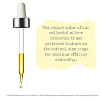 Color of True Colloidal Silver is Yellow.