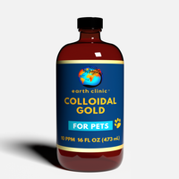 Colloidal Gold 10 ppm for Pets - 16 fl oz Bottle: - Natural Calming & Brain Health Aid
